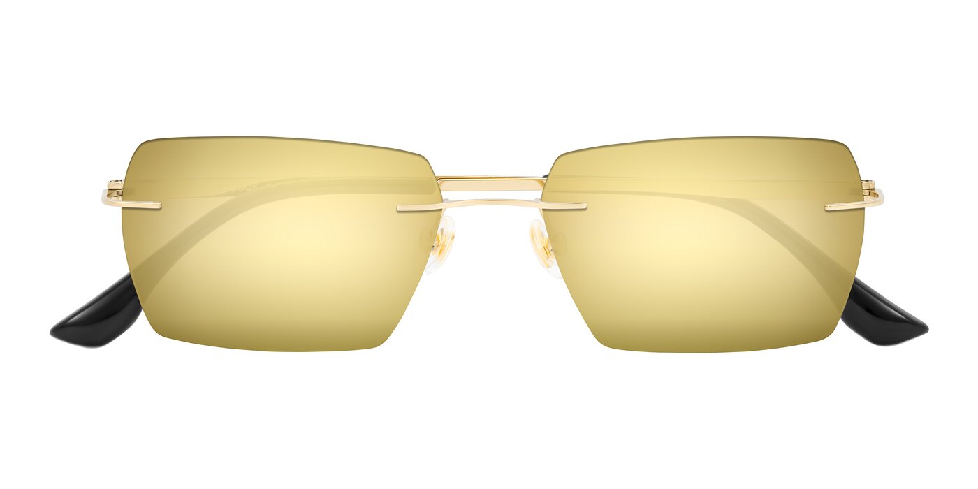 Tranquil - Gold Flash Mirrored Sunglasses