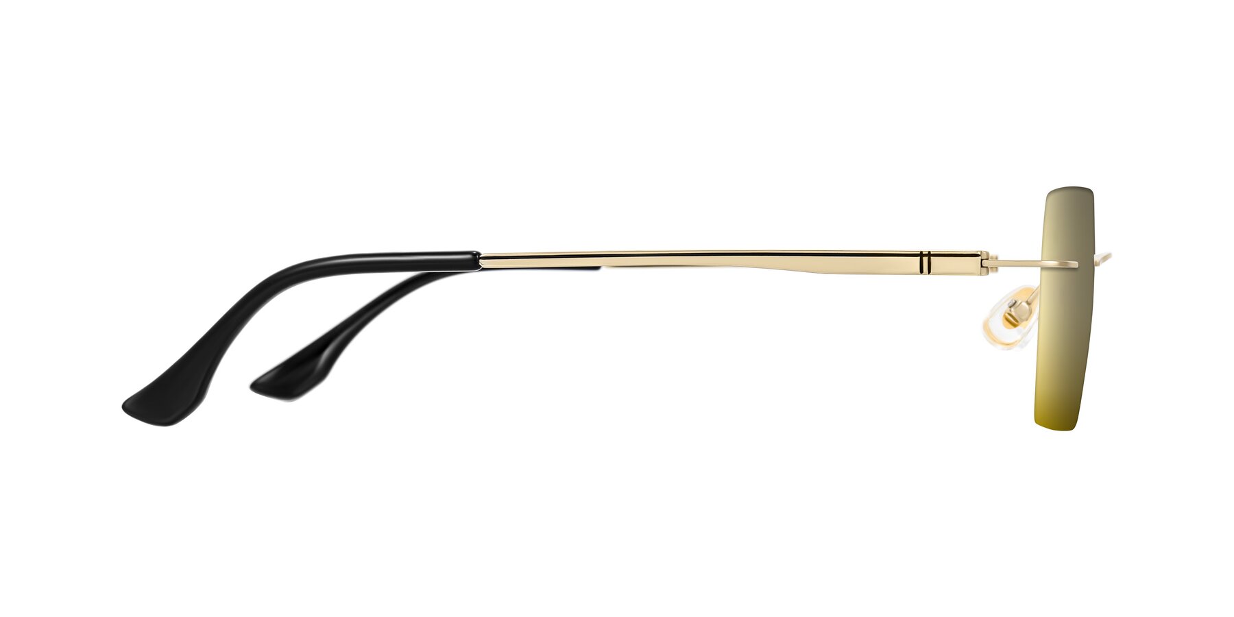 Side of Tranquil in Gold with Gold Mirrored Lenses