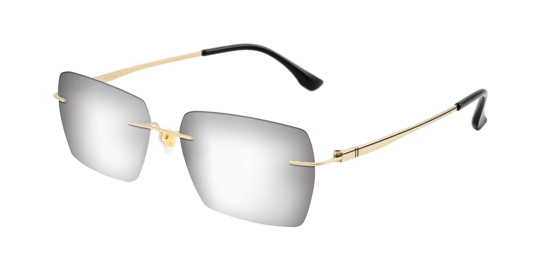Angle of Tranquil in Gold with Silver Mirrored Lenses