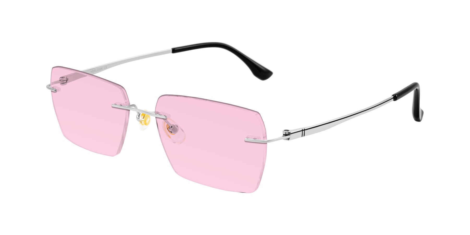 Angle of Tranquil in Silver with Light Pink Tinted Lenses