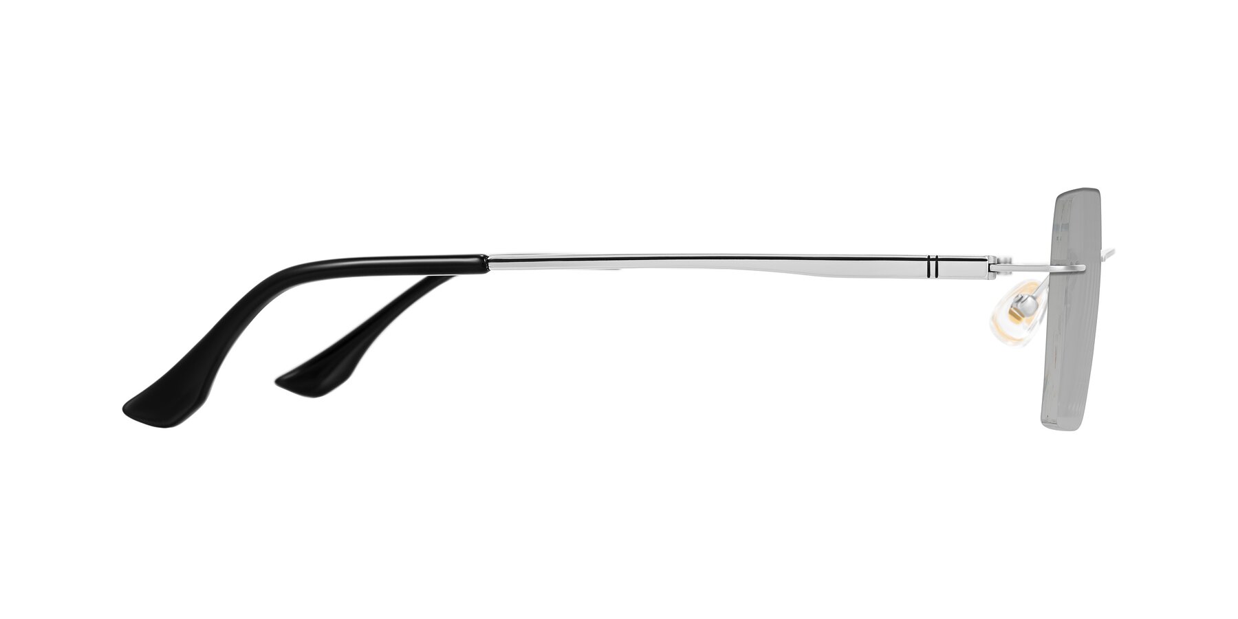 Side of Tranquil in Silver with Light Gray Tinted Lenses