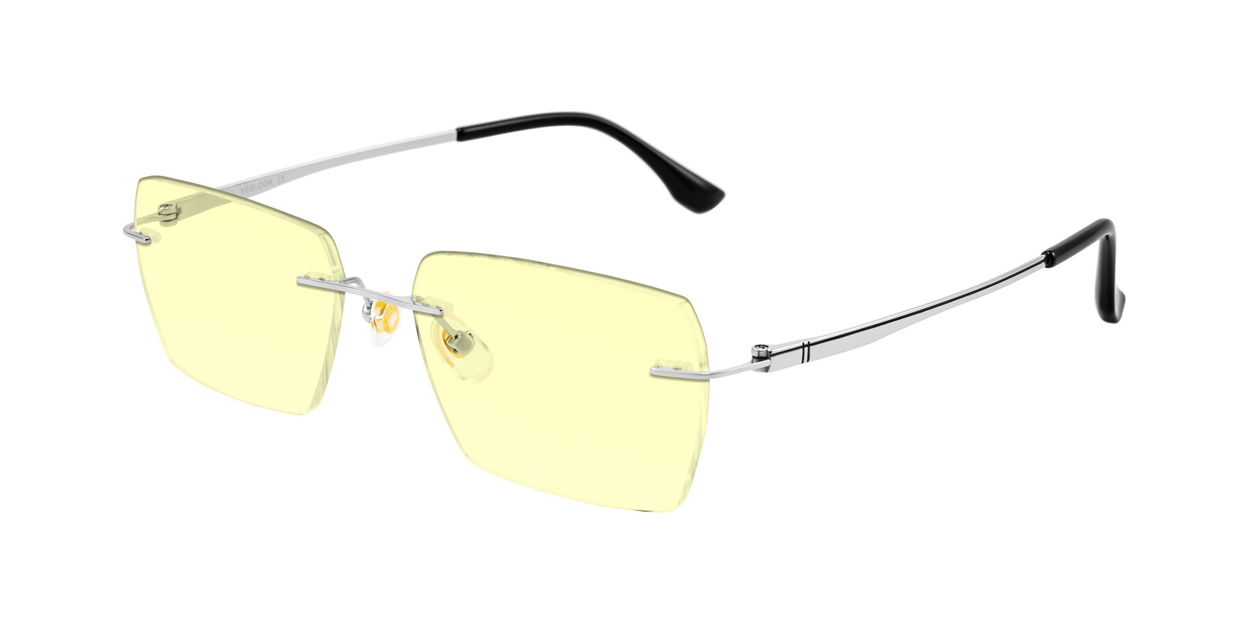 Angle of Tranquil in Silver with Light Yellow Tinted Lenses