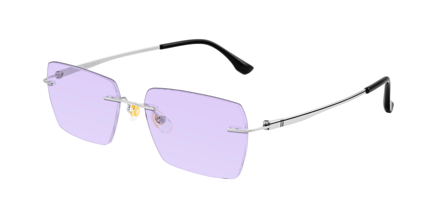 Angle of Tranquil in Silver with Light Purple Tinted Lenses