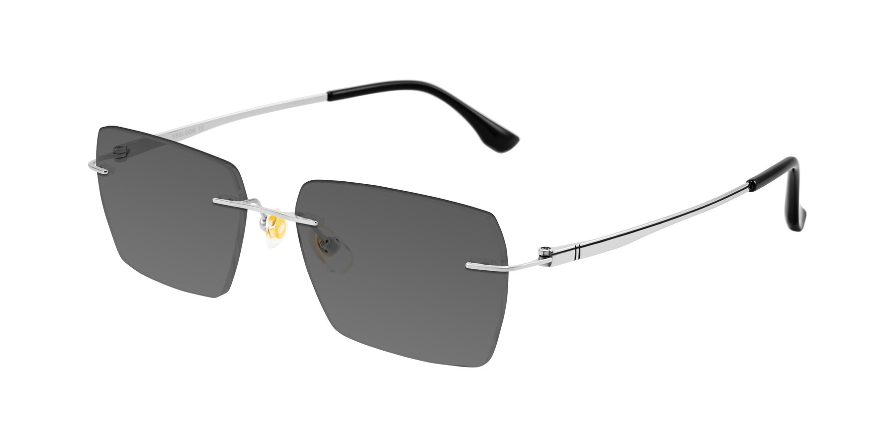 Angle of Tranquil in Silver with Medium Gray Tinted Lenses