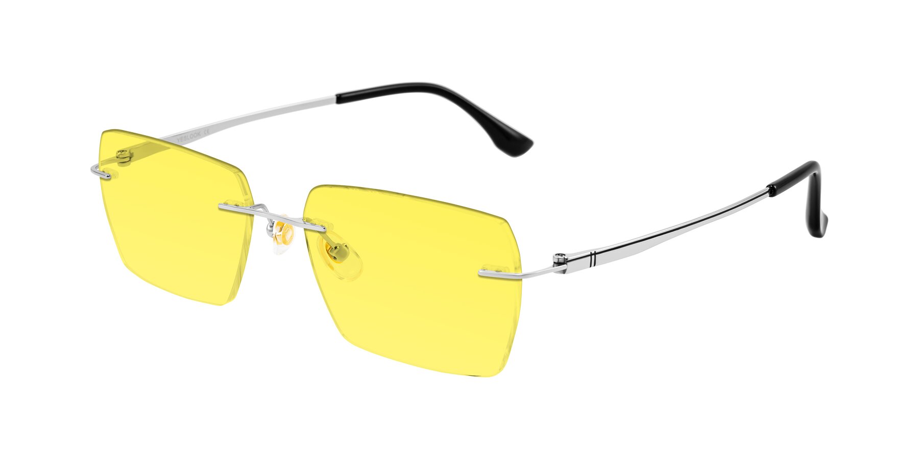 Angle of Tranquil in Silver with Medium Yellow Tinted Lenses