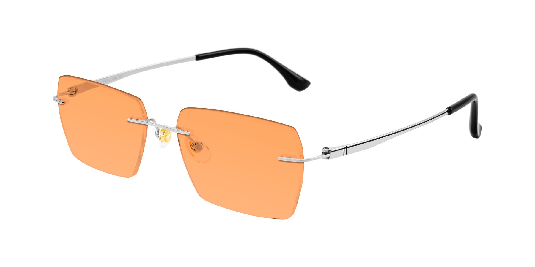 Angle of Tranquil in Silver with Medium Orange Tinted Lenses