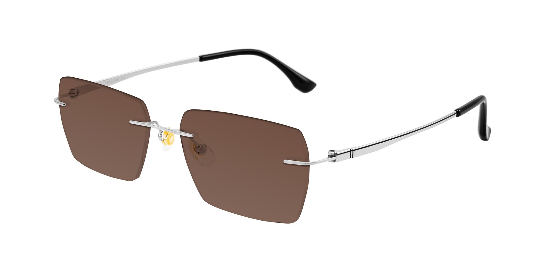 Angle of Tranquil in Silver with Brown Tinted Lenses
