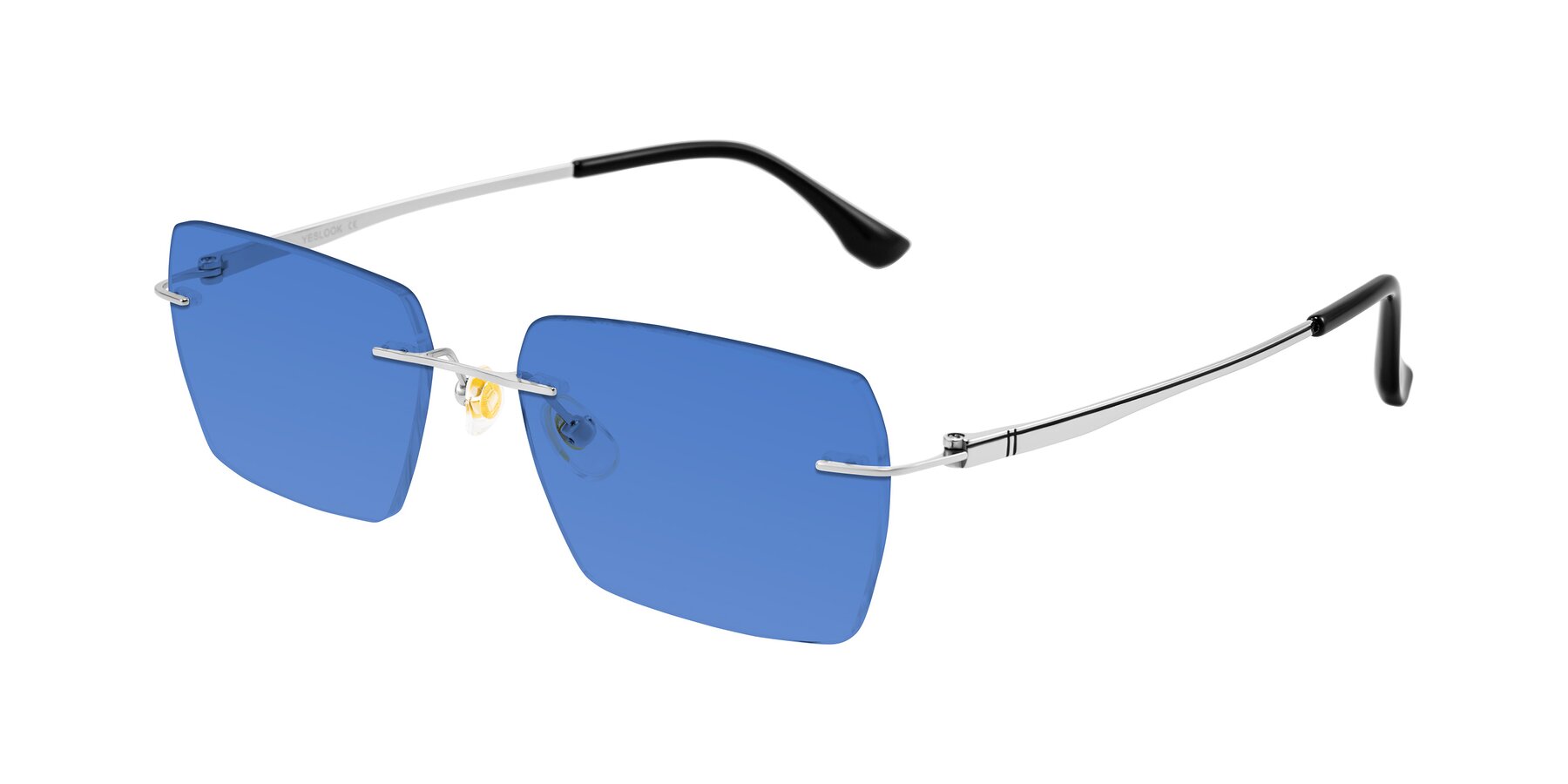 Angle of Tranquil in Silver with Blue Tinted Lenses