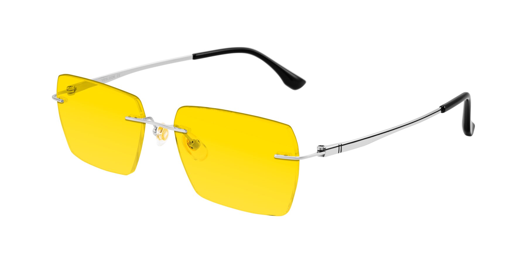 Angle of Tranquil in Silver with Yellow Tinted Lenses
