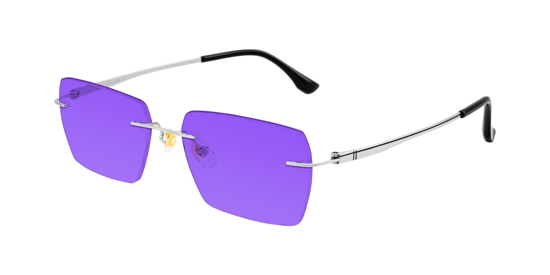 Angle of Tranquil in Silver with Purple Tinted Lenses