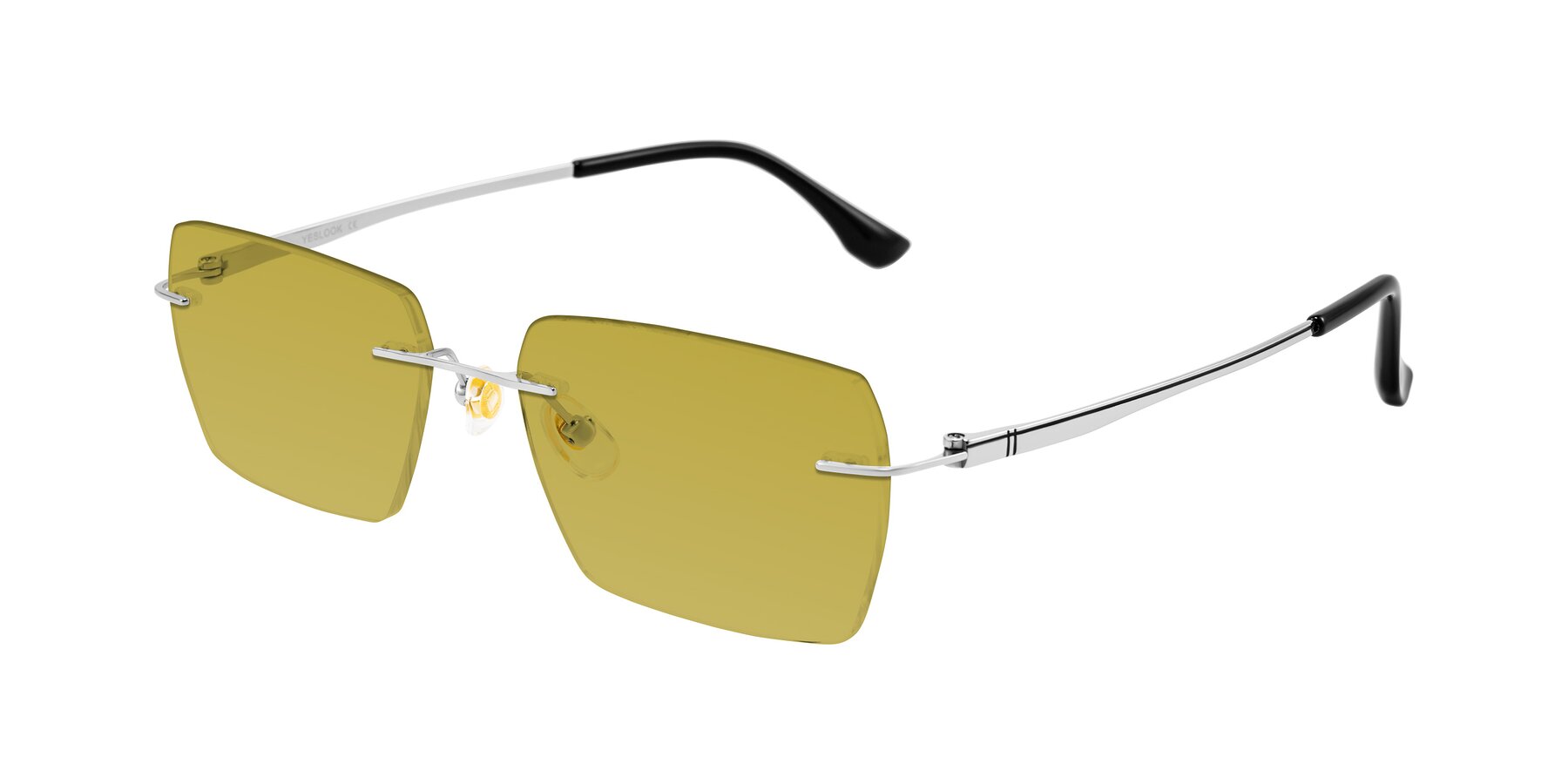 Angle of Tranquil in Silver with Champagne Tinted Lenses