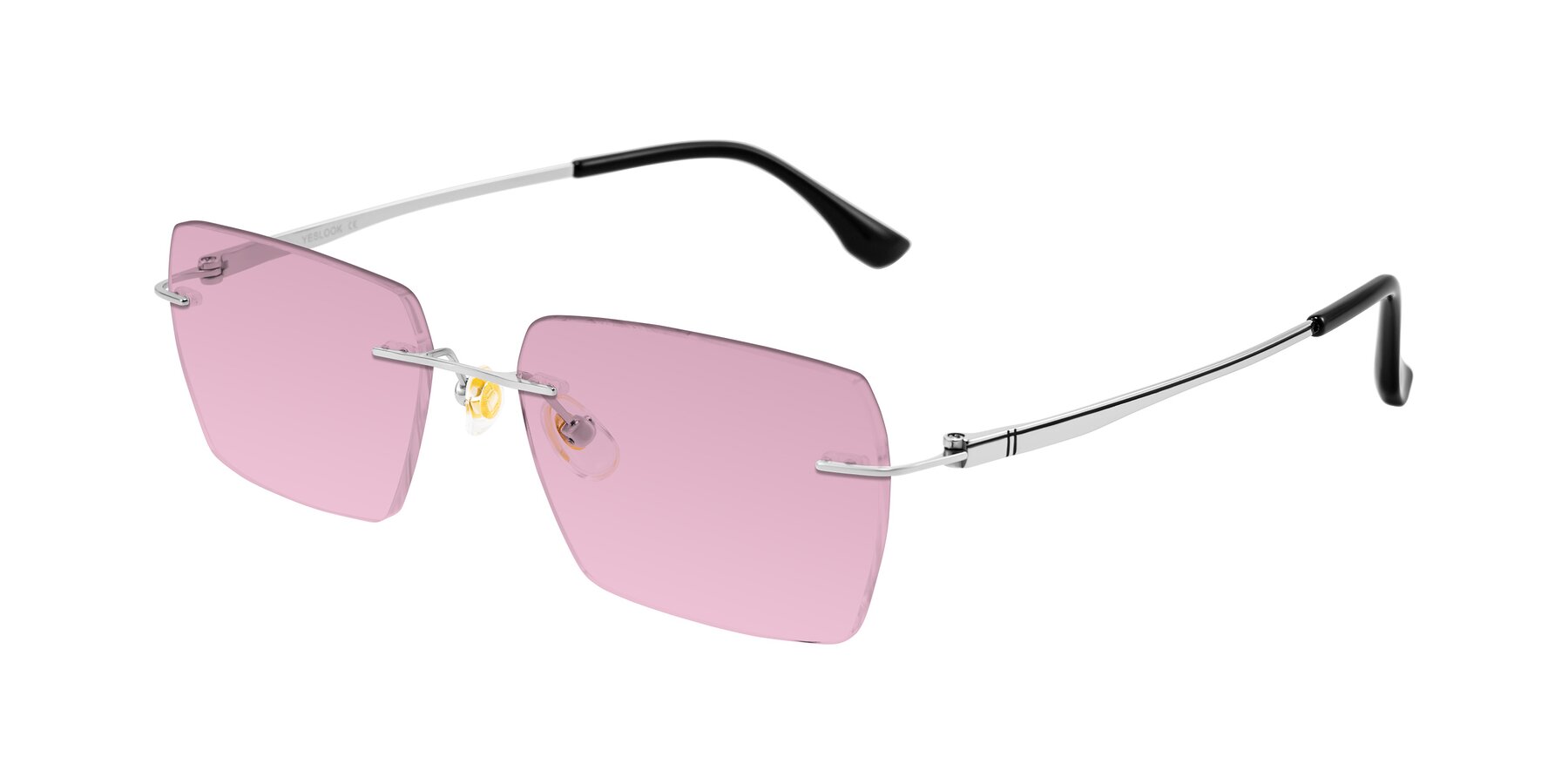 Angle of Tranquil in Silver with Light Wine Tinted Lenses