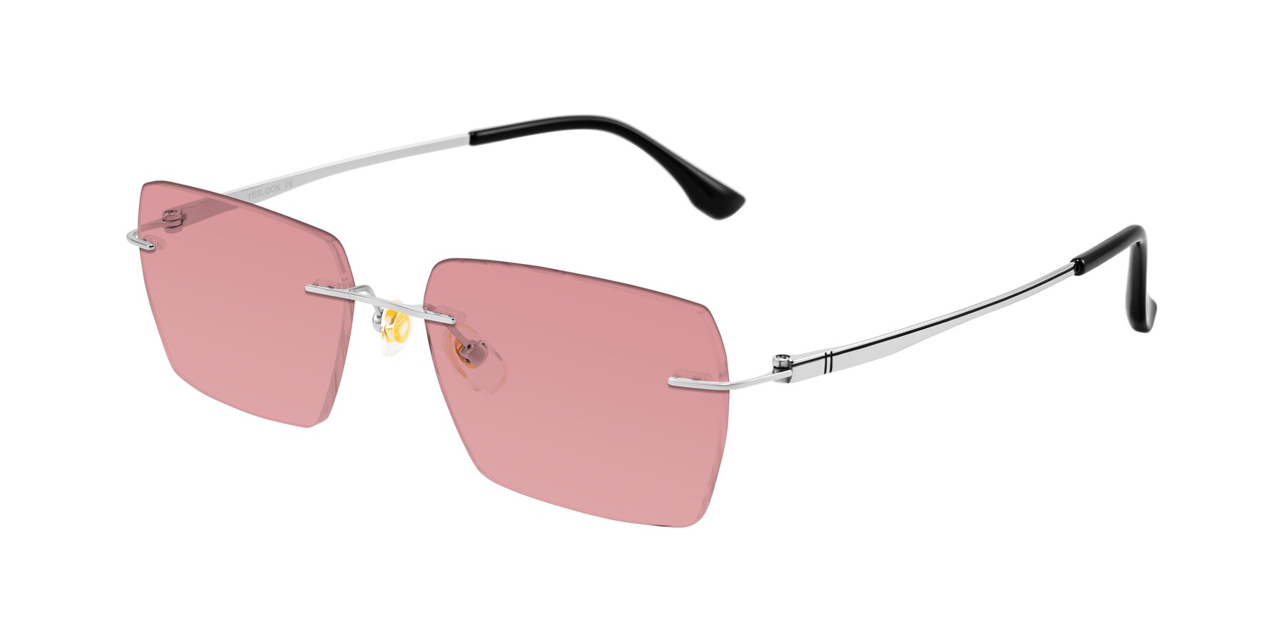 Angle of Tranquil in Silver with Medium Garnet Tinted Lenses