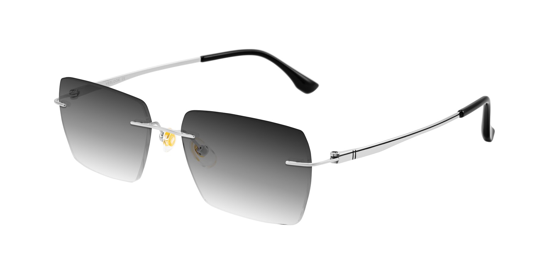 Angle of Tranquil in Silver with Gray Gradient Lenses