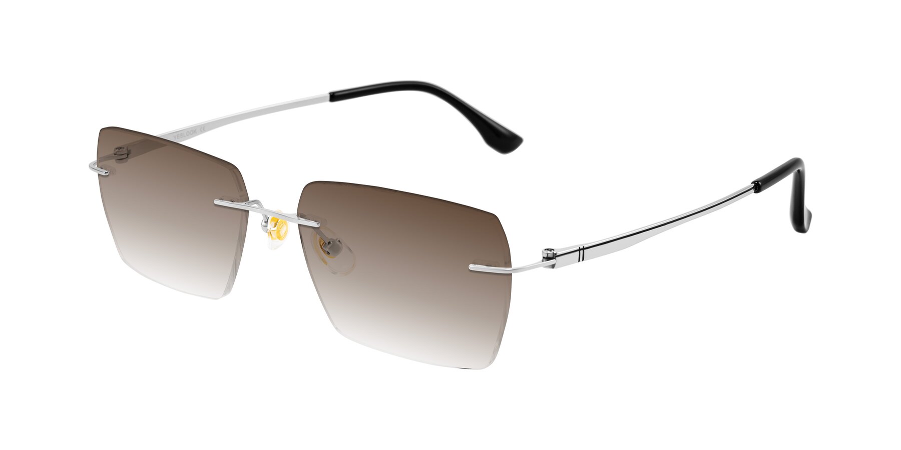 Angle of Tranquil in Silver with Brown Gradient Lenses