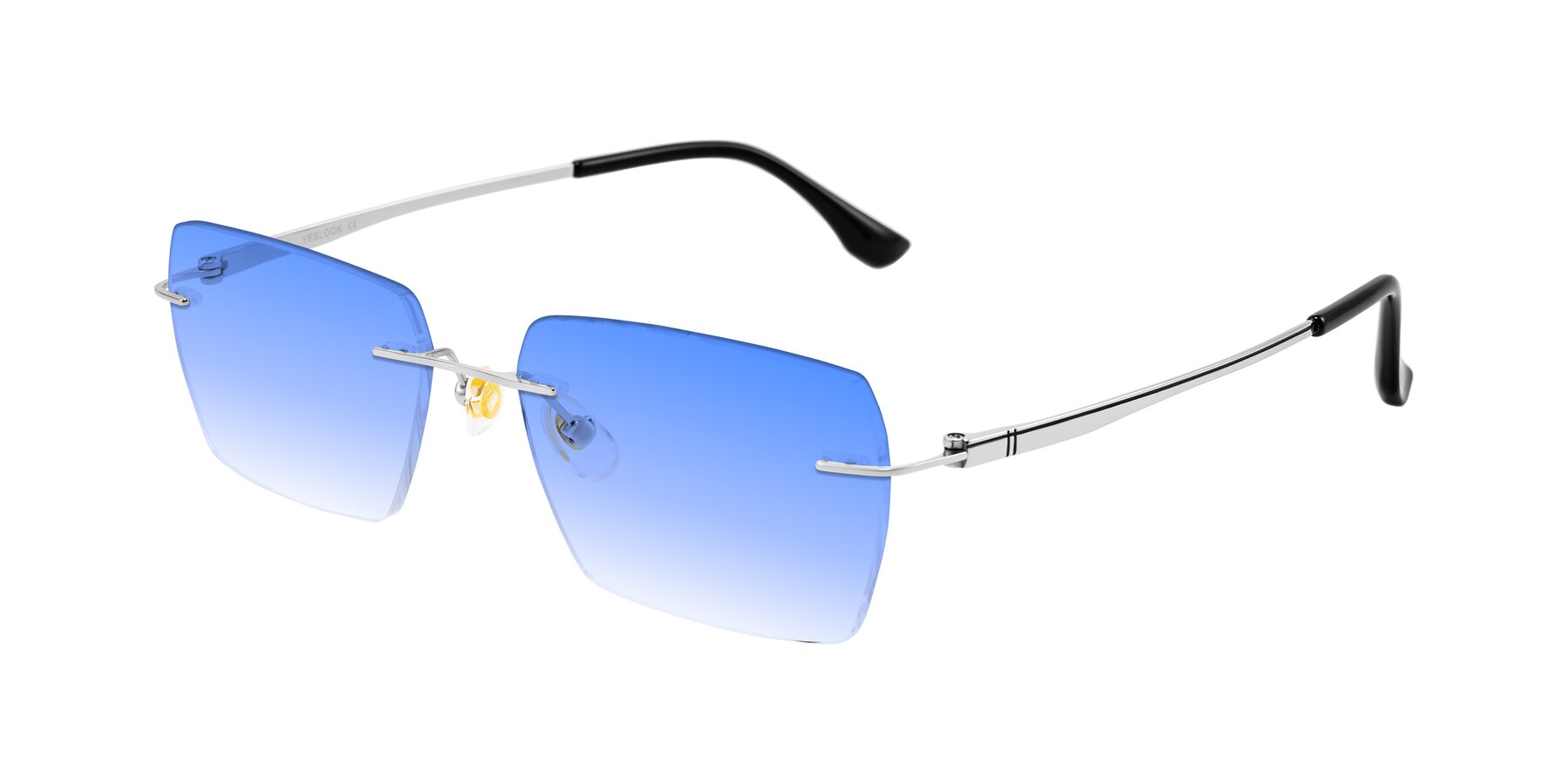 Angle of Tranquil in Silver with Blue Gradient Lenses