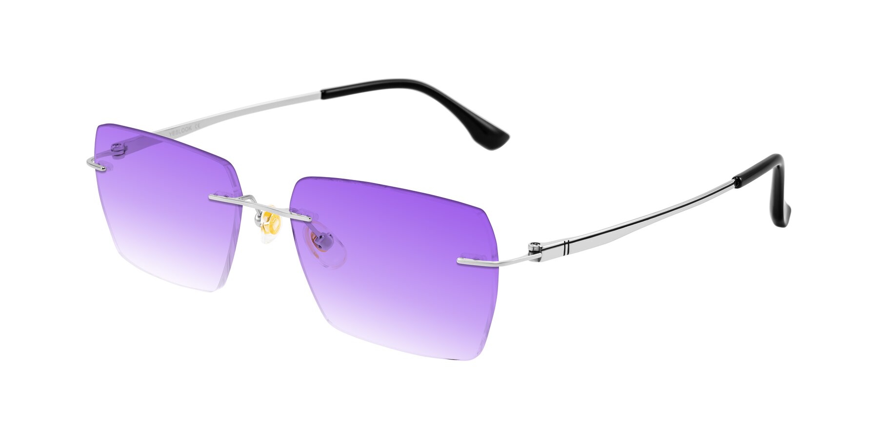 Angle of Tranquil in Silver with Purple Gradient Lenses