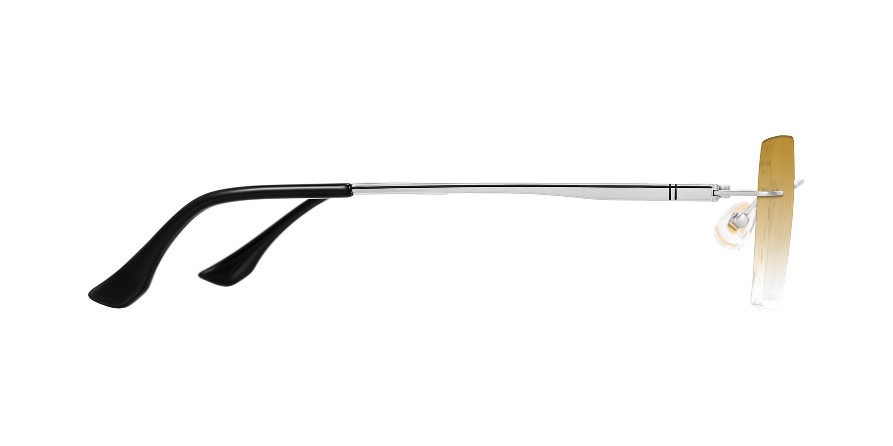 Side of Tranquil in Silver with Champagne Gradient Lenses
