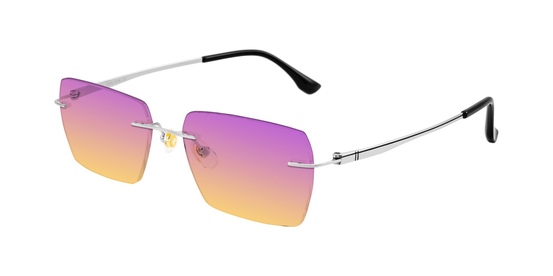 Angle of Tranquil in Silver with Purple / Yellow Gradient Lenses