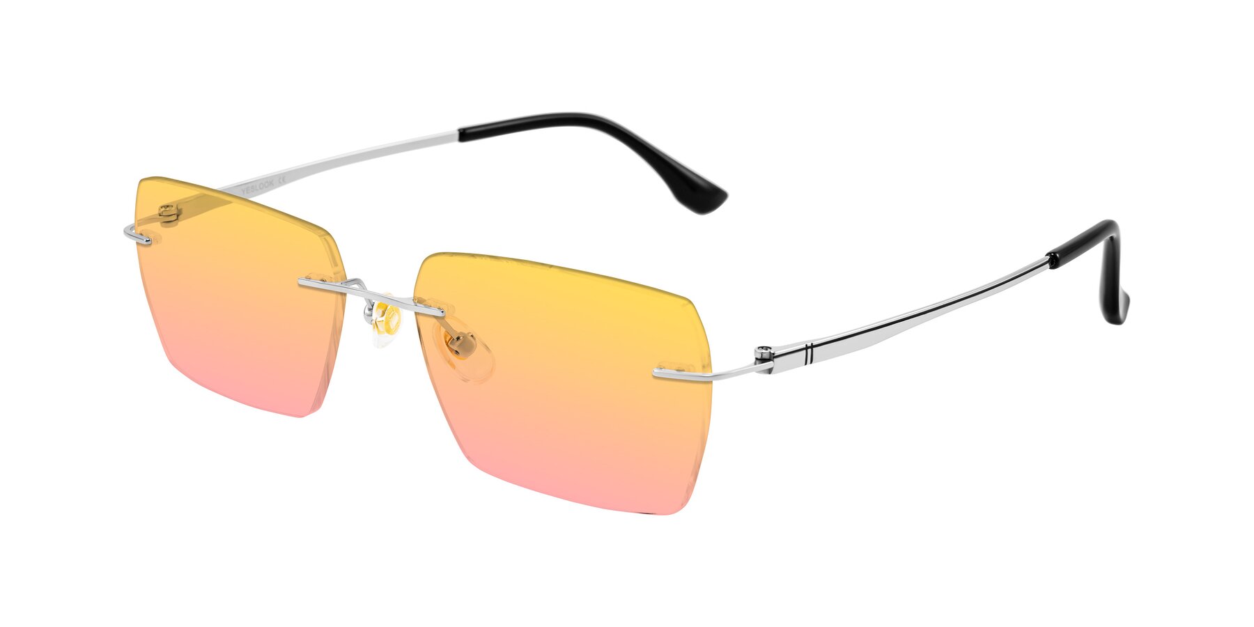 Angle of Tranquil in Silver with Yellow / Pink Gradient Lenses
