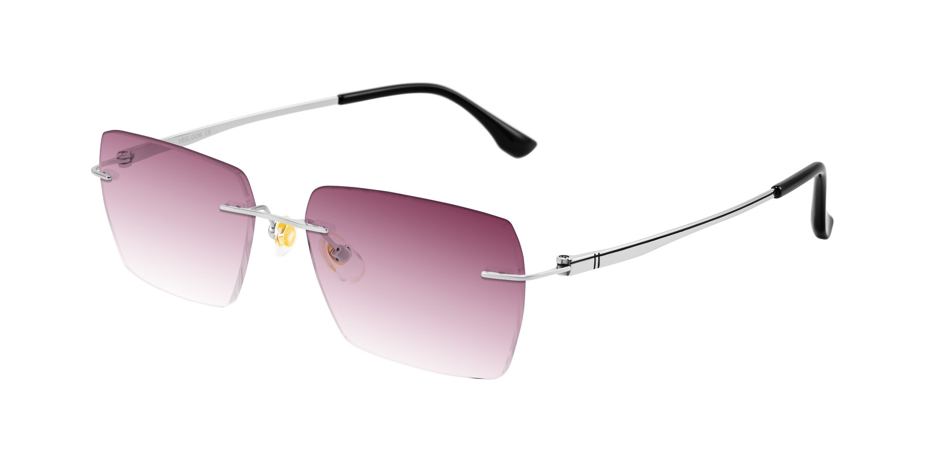 Angle of Tranquil in Silver with Wine Gradient Lenses