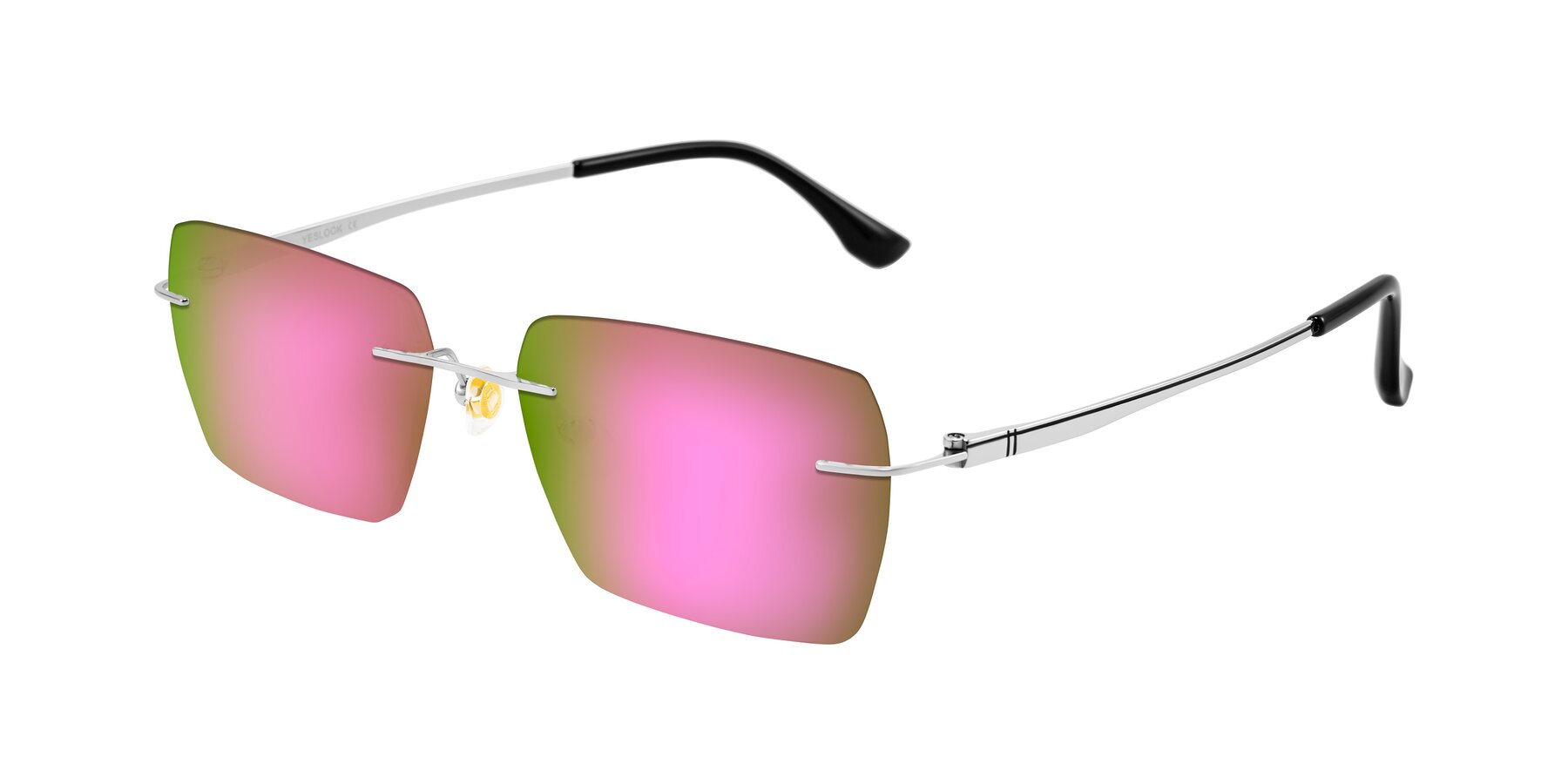 Angle of Tranquil in Silver with Pink Mirrored Lenses