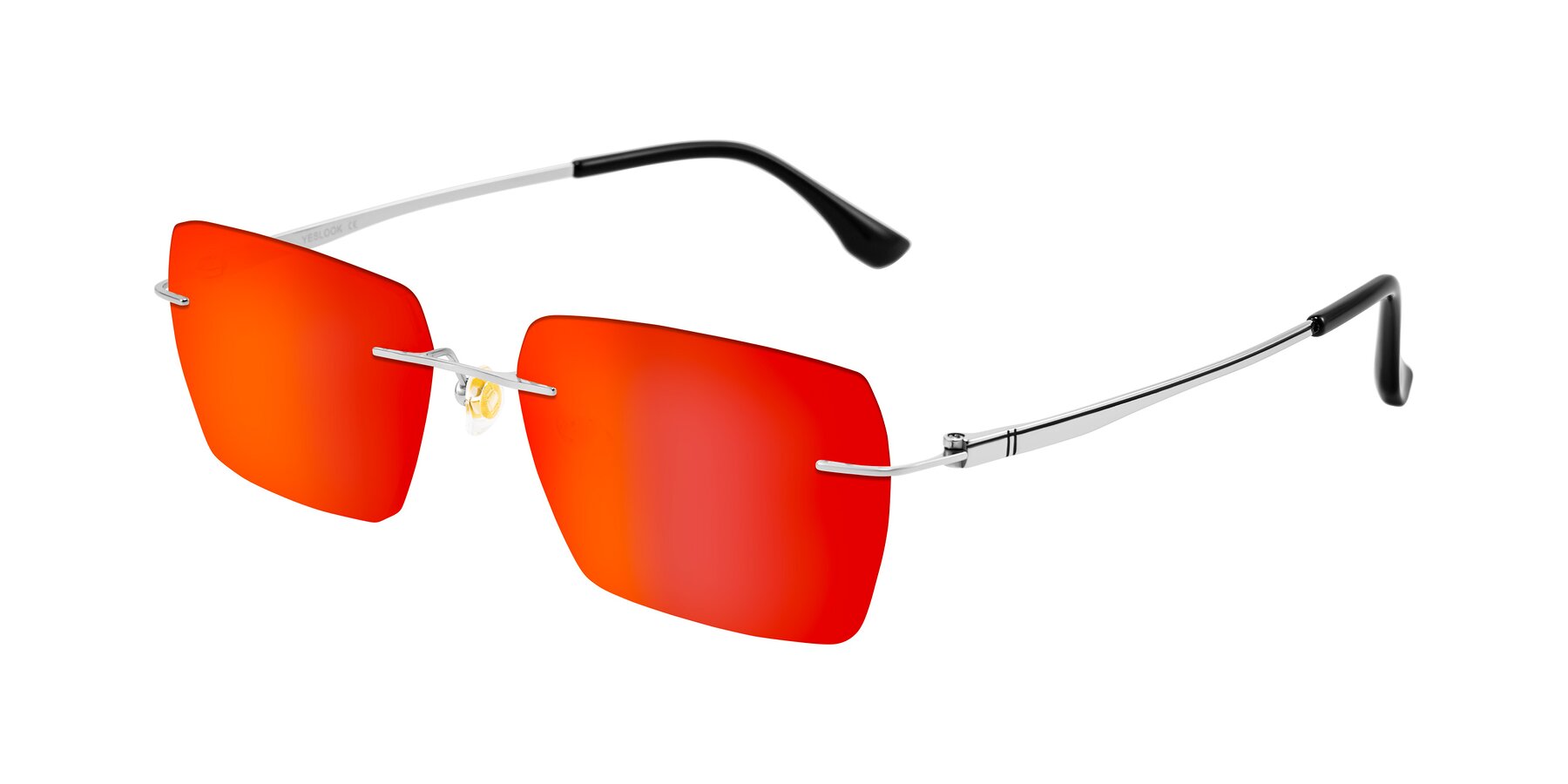 Angle of Tranquil in Silver with Red Gold Mirrored Lenses