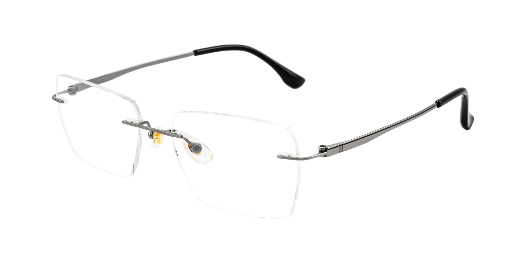 Angle of Tranquil in Gunmetal with Clear Blue Light Blocking Lenses