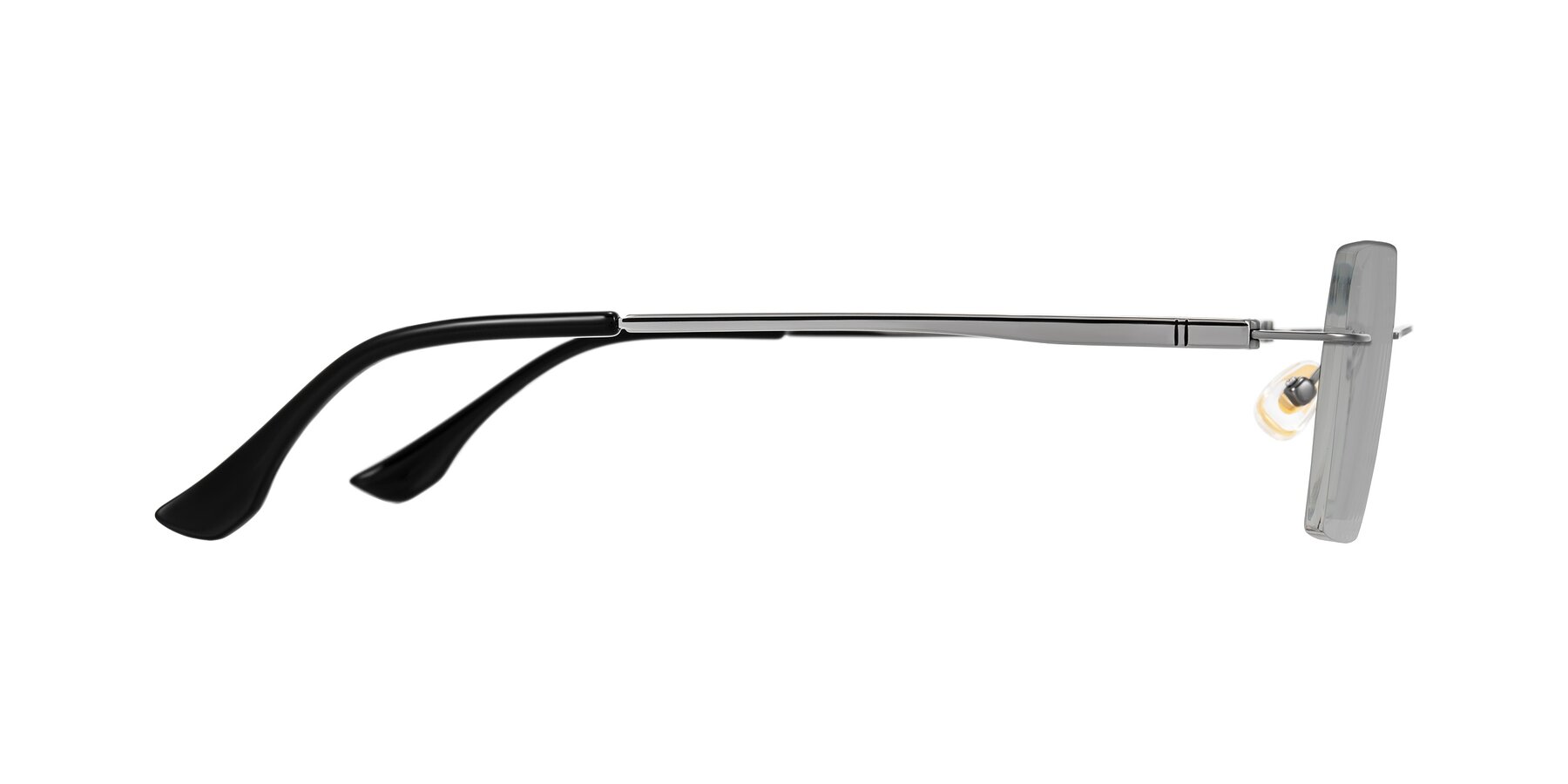 Side of Tranquil in Gunmetal with Light Gray Tinted Lenses