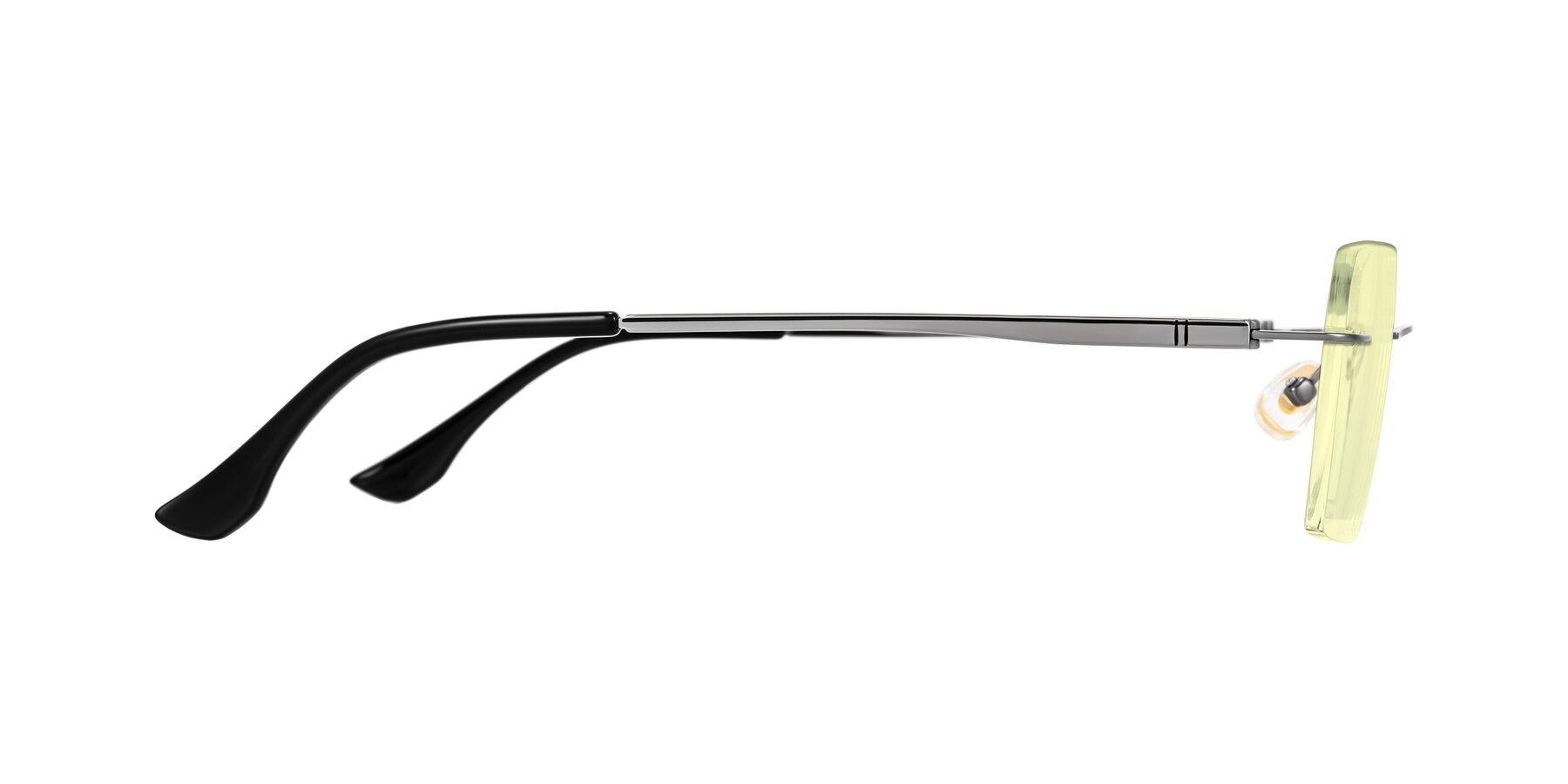 Side of Tranquil in Gunmetal with Light Yellow Tinted Lenses