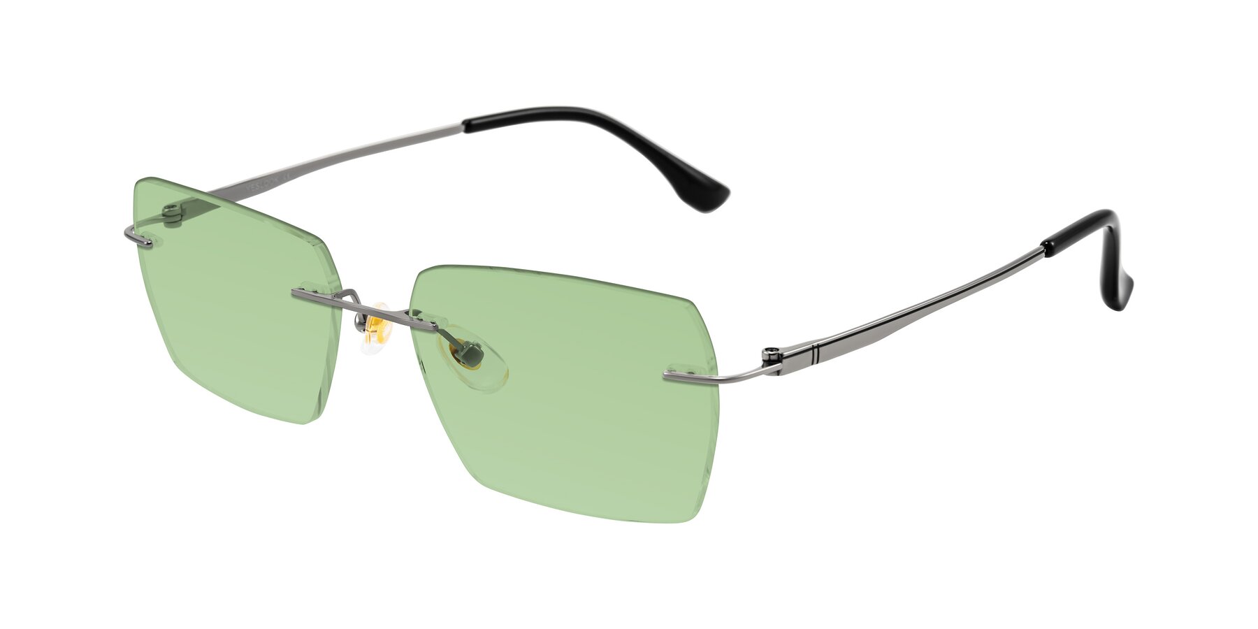 Angle of Tranquil in Gunmetal with Medium Green Tinted Lenses