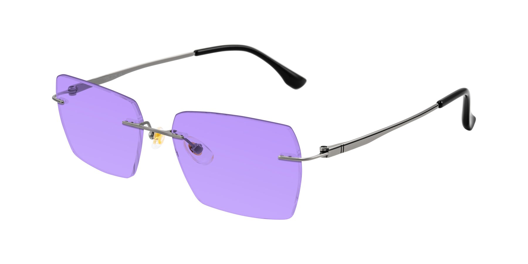 Angle of Tranquil in Gunmetal with Medium Purple Tinted Lenses