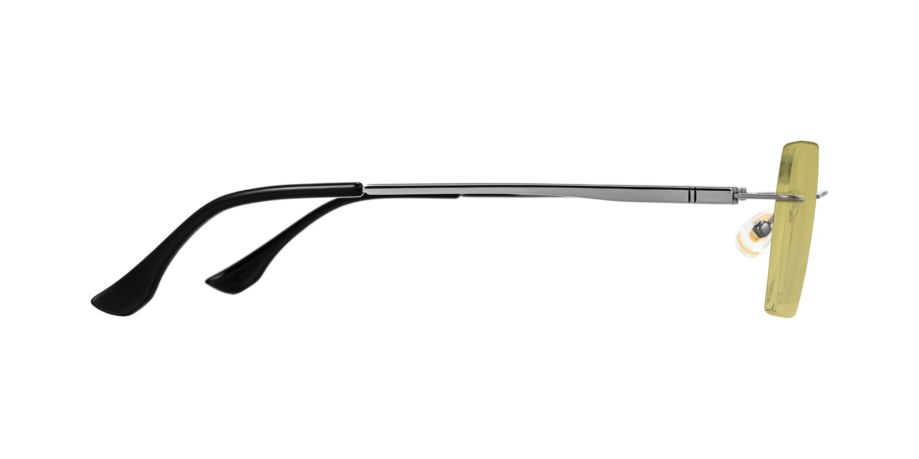 Side of Tranquil in Gunmetal with Medium Champagne Tinted Lenses