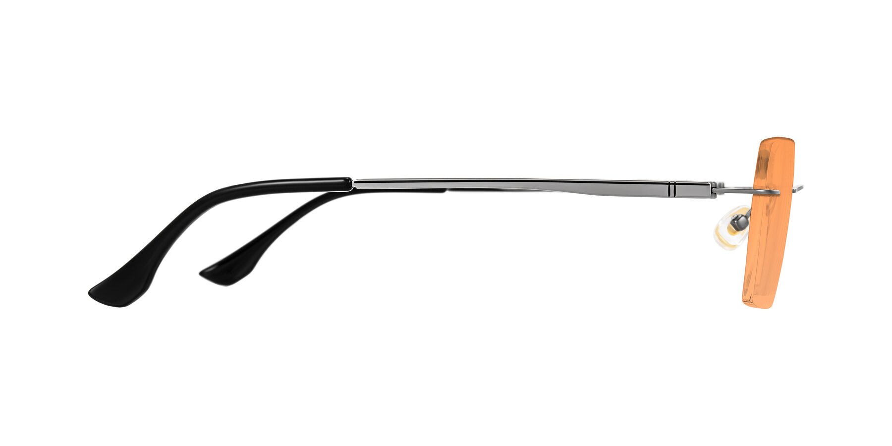 Side of Tranquil in Gunmetal with Medium Orange Tinted Lenses