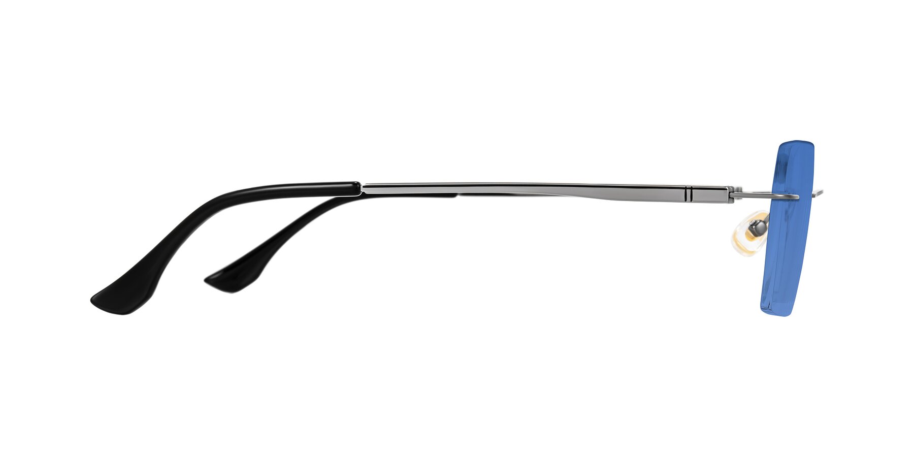 Side of Tranquil in Gunmetal with Blue Tinted Lenses