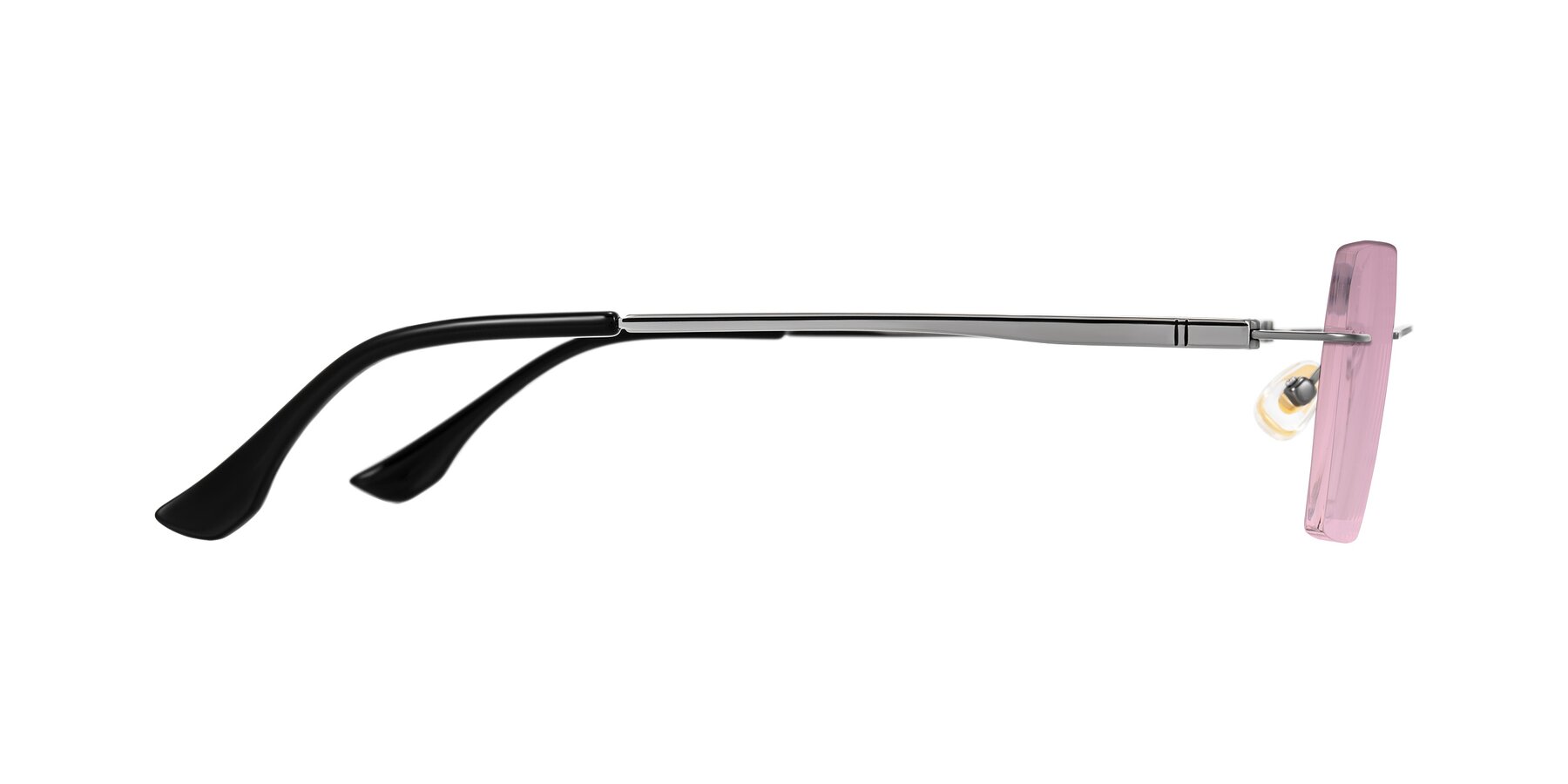 Side of Tranquil in Gunmetal with Light Wine Tinted Lenses