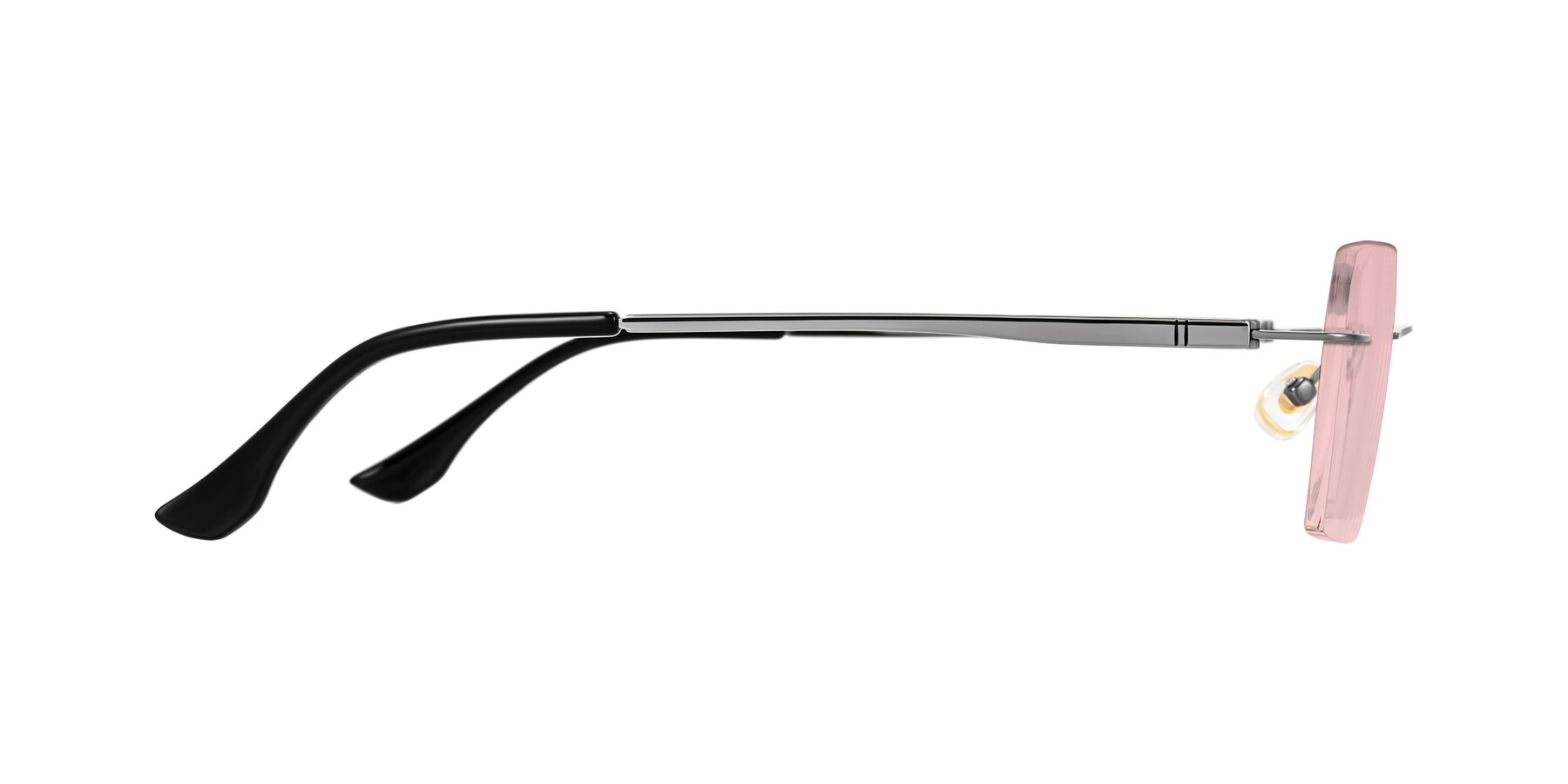 Side of Tranquil in Gunmetal with Light Garnet Tinted Lenses