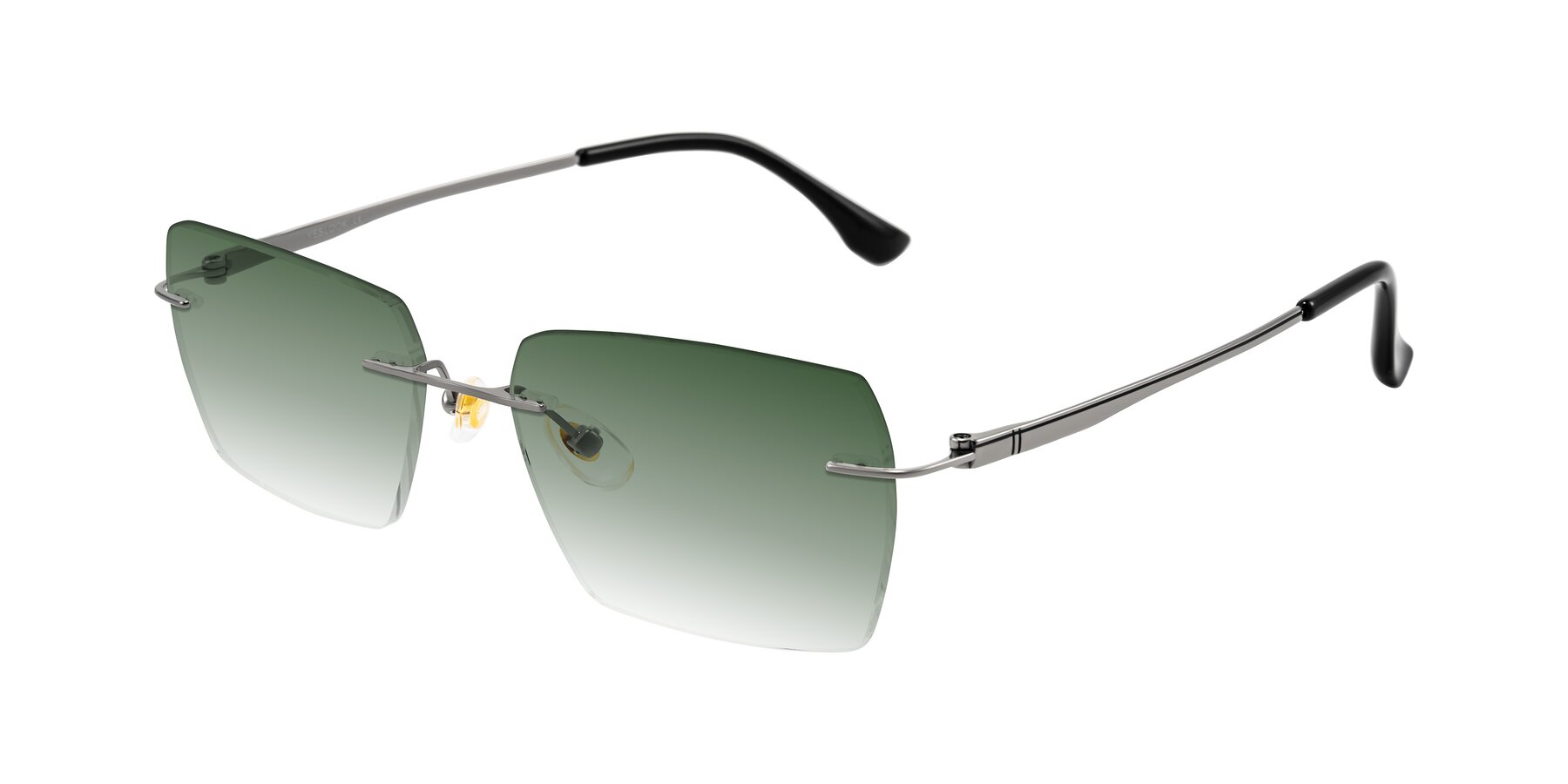 Angle of Tranquil in Gunmetal with Green Gradient Lenses