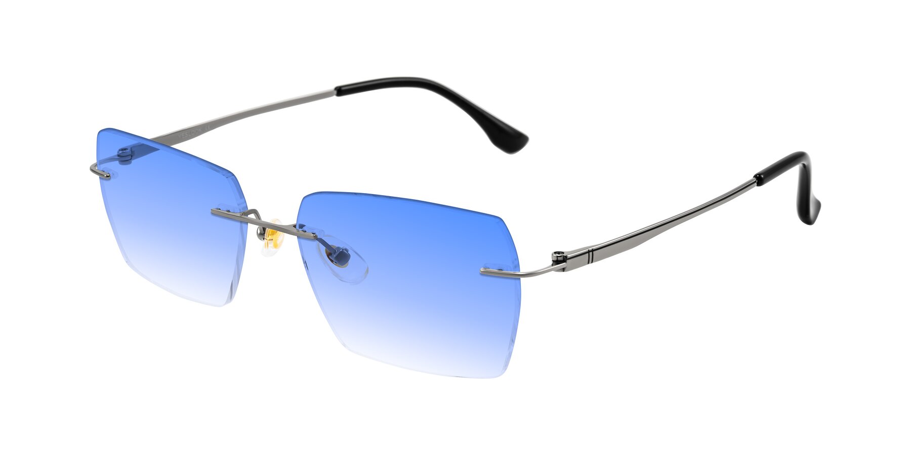 Angle of Tranquil in Gunmetal with Blue Gradient Lenses