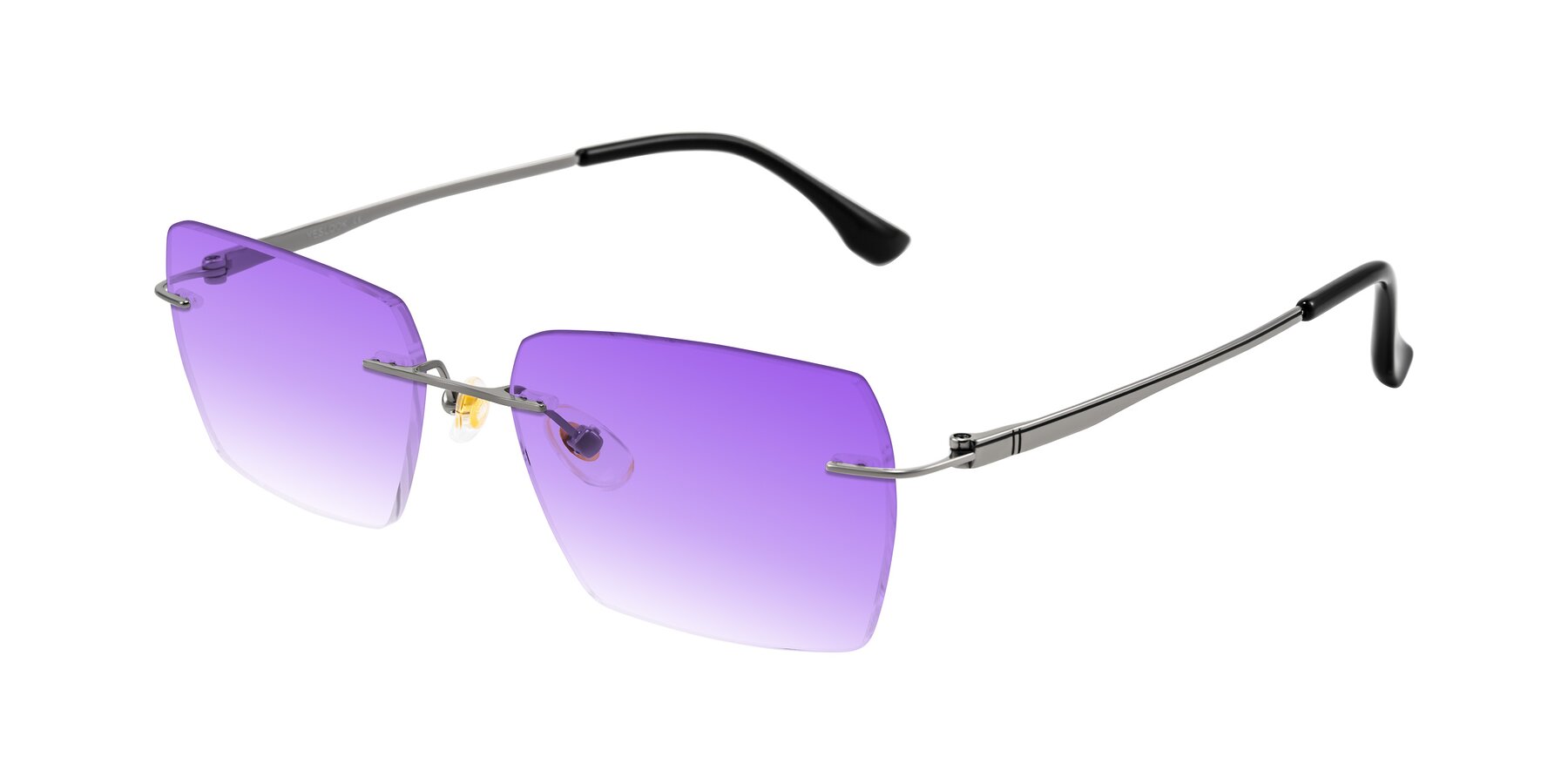 Angle of Tranquil in Gunmetal with Purple Gradient Lenses