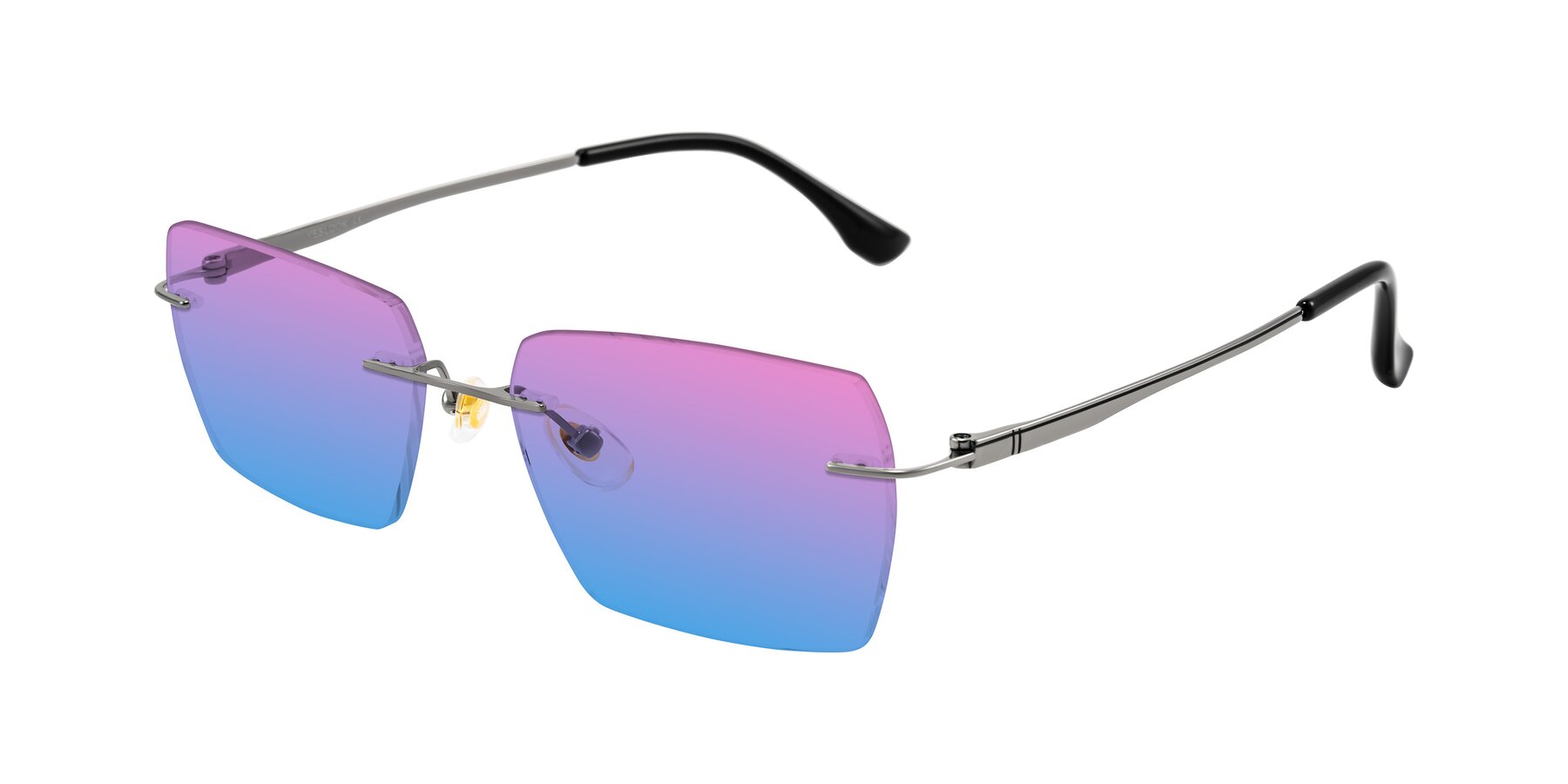 Angle of Tranquil in Gunmetal with Pink / Blue Gradient Lenses