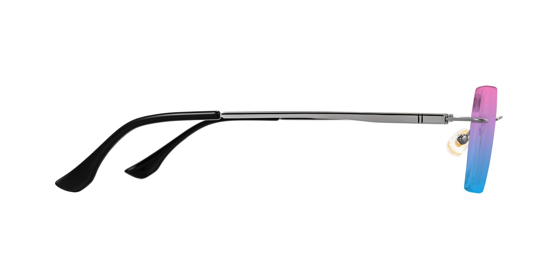 Side of Tranquil in Gunmetal with Pink / Blue Gradient Lenses