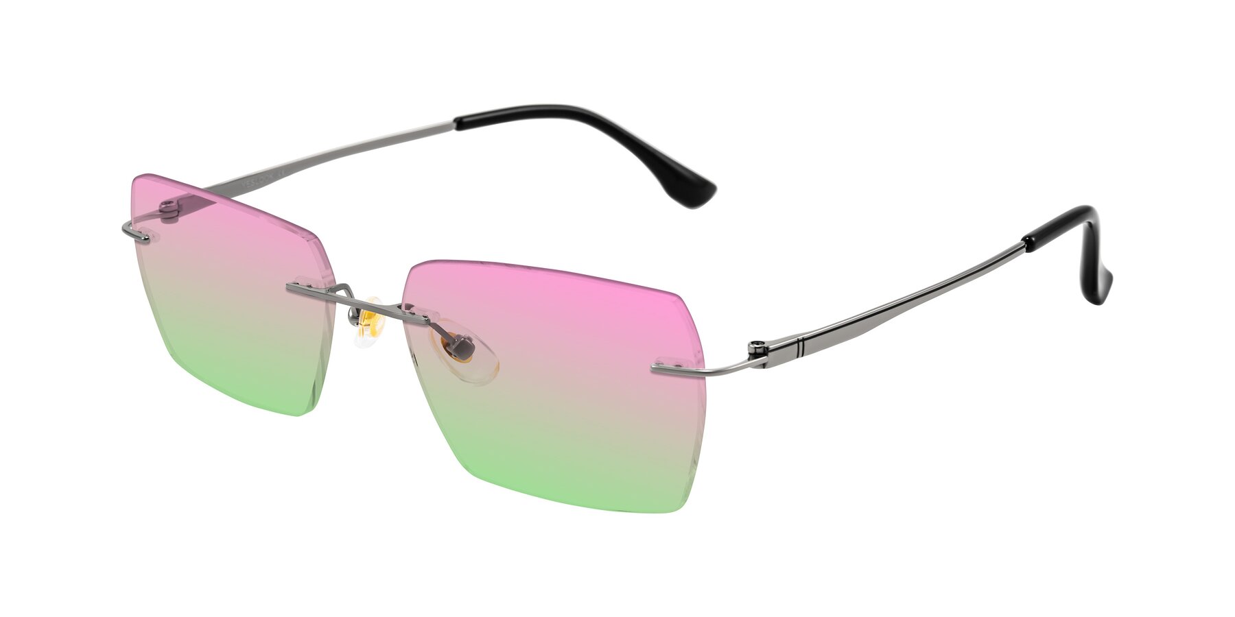 Angle of Tranquil in Gunmetal with Pink / Green Gradient Lenses