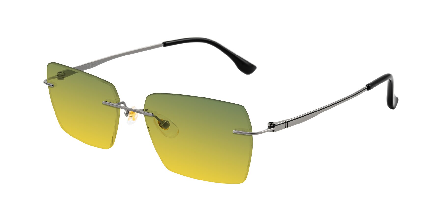 Angle of Tranquil in Gunmetal with Green / Yellow Gradient Lenses