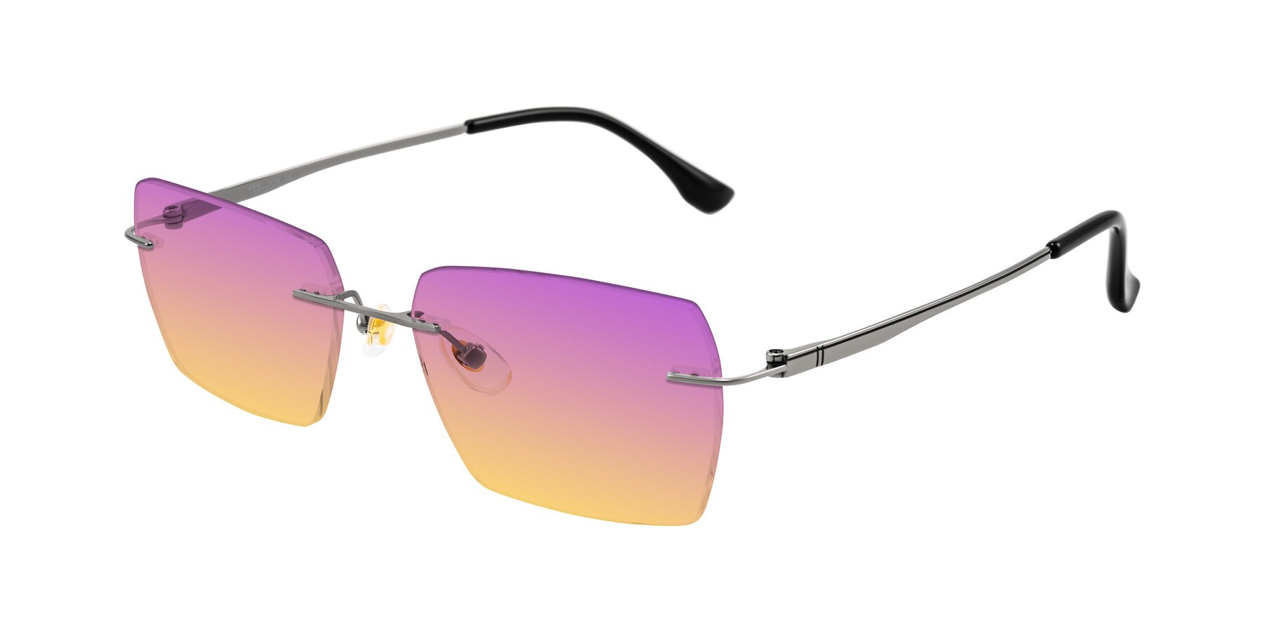 Angle of Tranquil in Gunmetal with Purple / Yellow Gradient Lenses