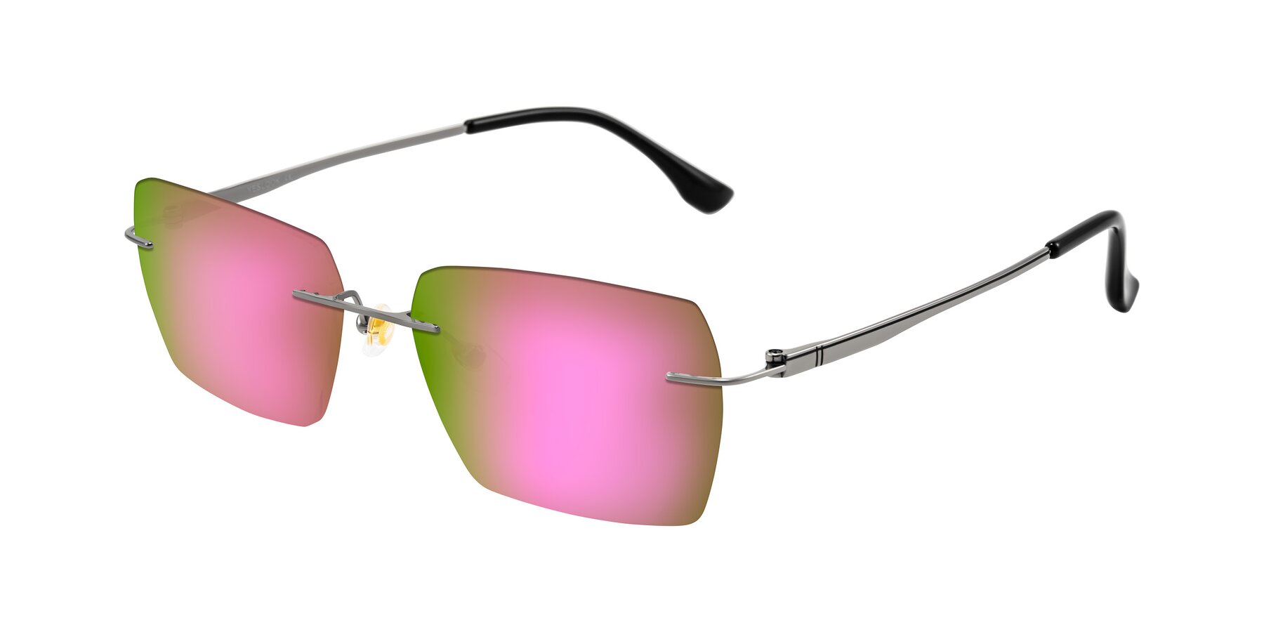 Angle of Tranquil in Gunmetal with Pink Mirrored Lenses