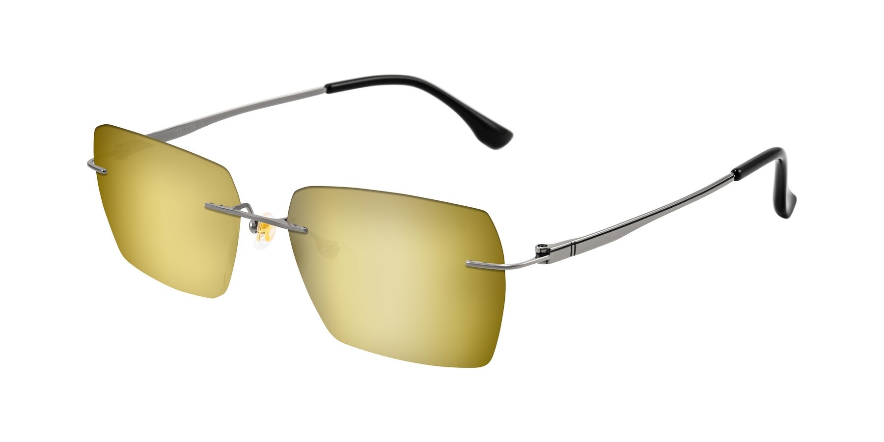 Angle of Tranquil in Gunmetal with Gold Mirrored Lenses