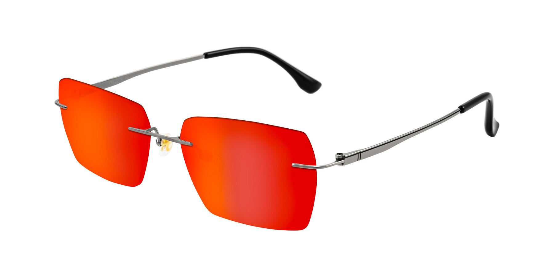 Angle of Tranquil in Gunmetal with Red Gold Mirrored Lenses