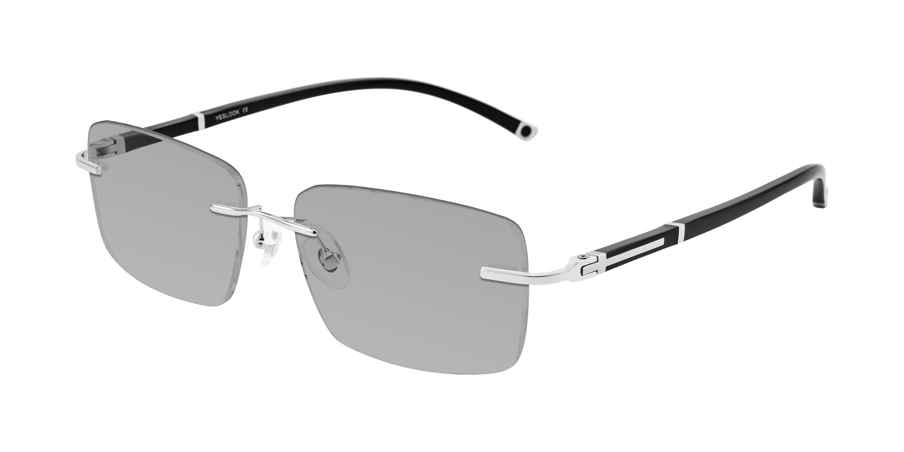 Angle of Mist in Sliver/Black with Light Gray Tinted Lenses