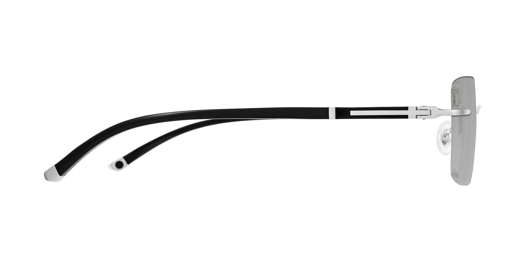 Side of Mist in Sliver/Black with Light Gray Tinted Lenses